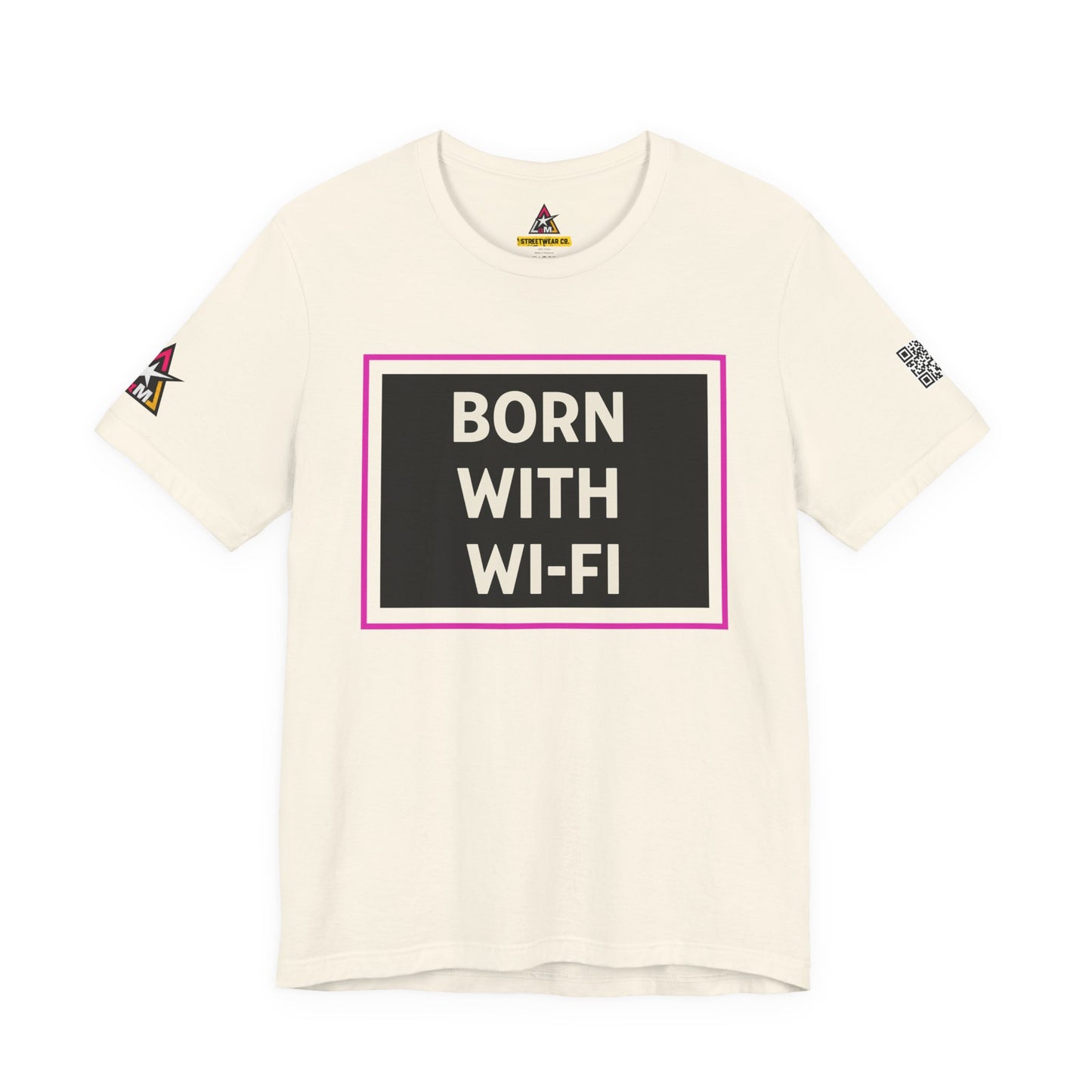 BORN WITH WI-FI | Funny Millennial Graphic Tee | Tech Humor Streetwear