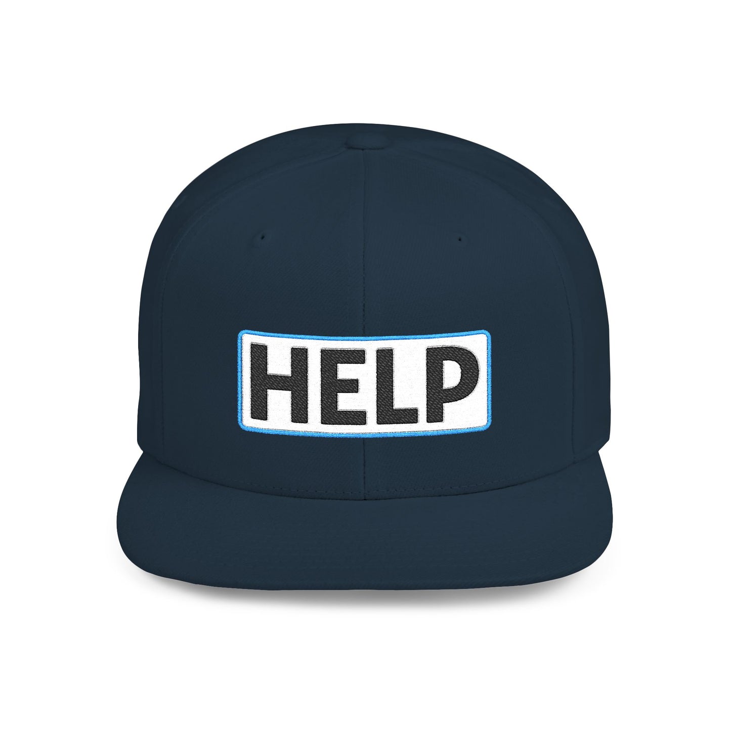 HELP Embroidered Snapback Hat | Funny Trucker Cap | Sarcastic Streetwear Hat | Festival & Everyday Cap Gift