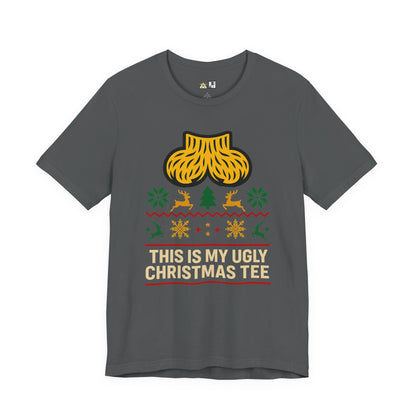 This Is My Ugly Christmas Tee Bold Reindeer & Gold Balls Ornament Holiday T-Shirt