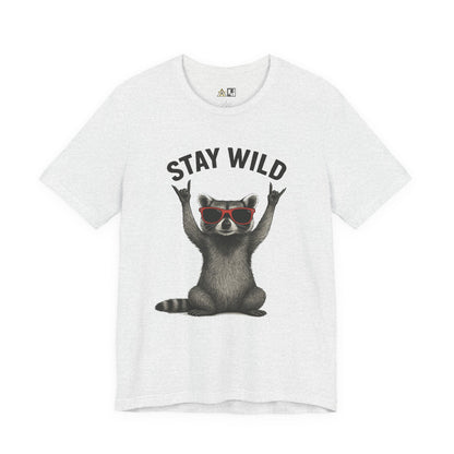 Stay Wild Raccoon Tee – Unisex Streetwear Graphic Tee