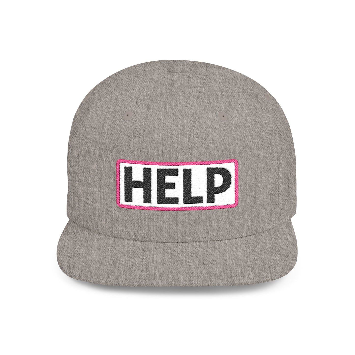 HELP Embroidered Snapback Hat | Funny Trucker Cap | Sarcastic Streetwear Hat | Festival & Everyday Cap Gift