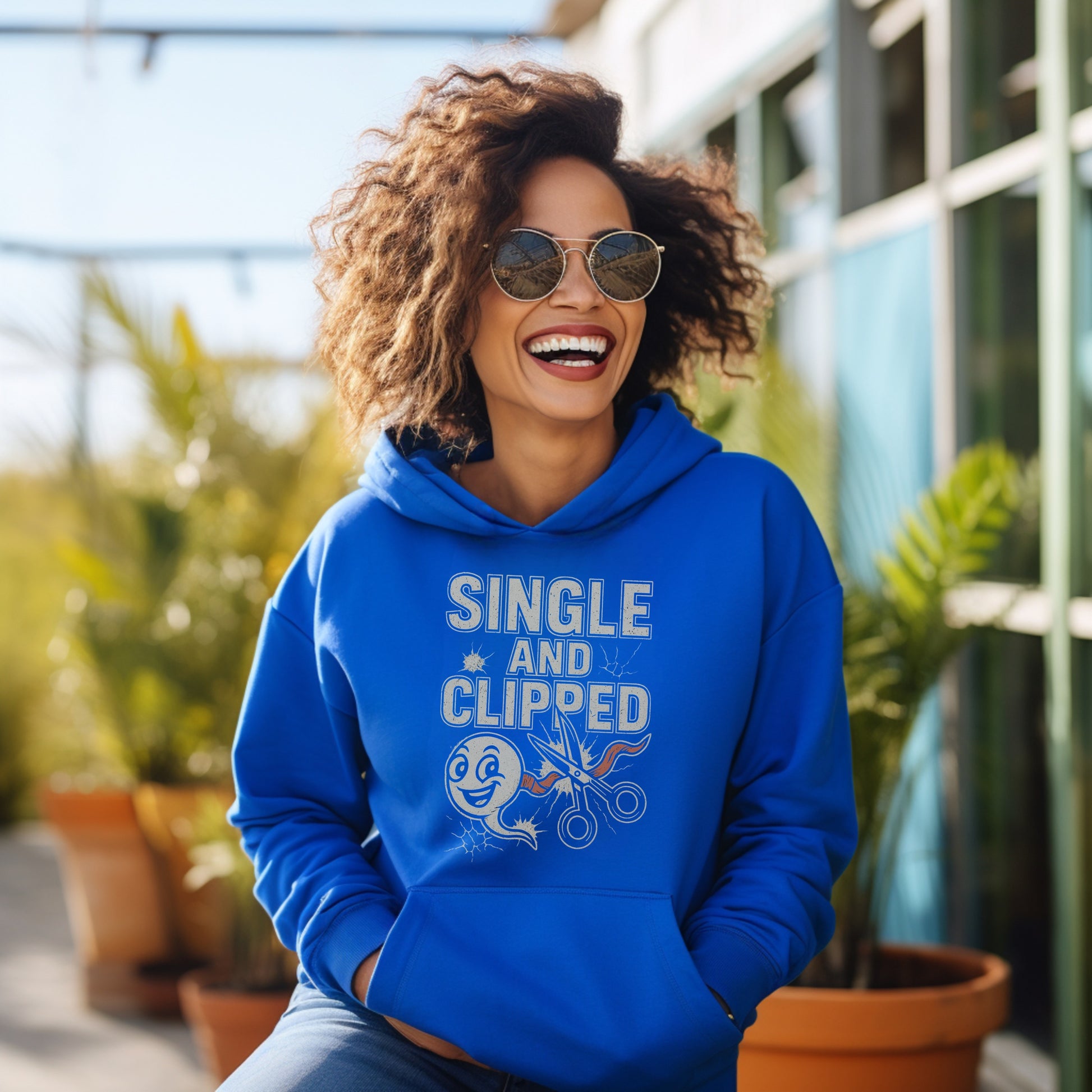 Single and Clipped Graphic Hoodie Product