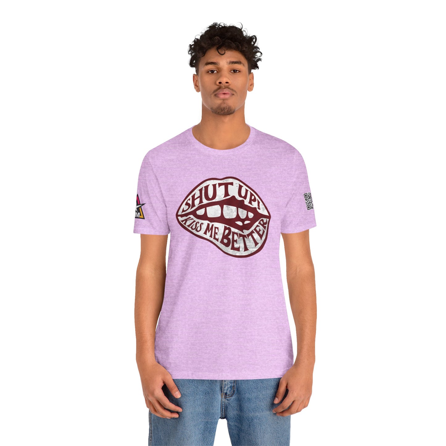 SHUT UP KISS ME BETTER Graphic T-Shirt | Flirty Lips Tee | Bold Romantic Streetwear Shirt | Unisex Graphic Tee