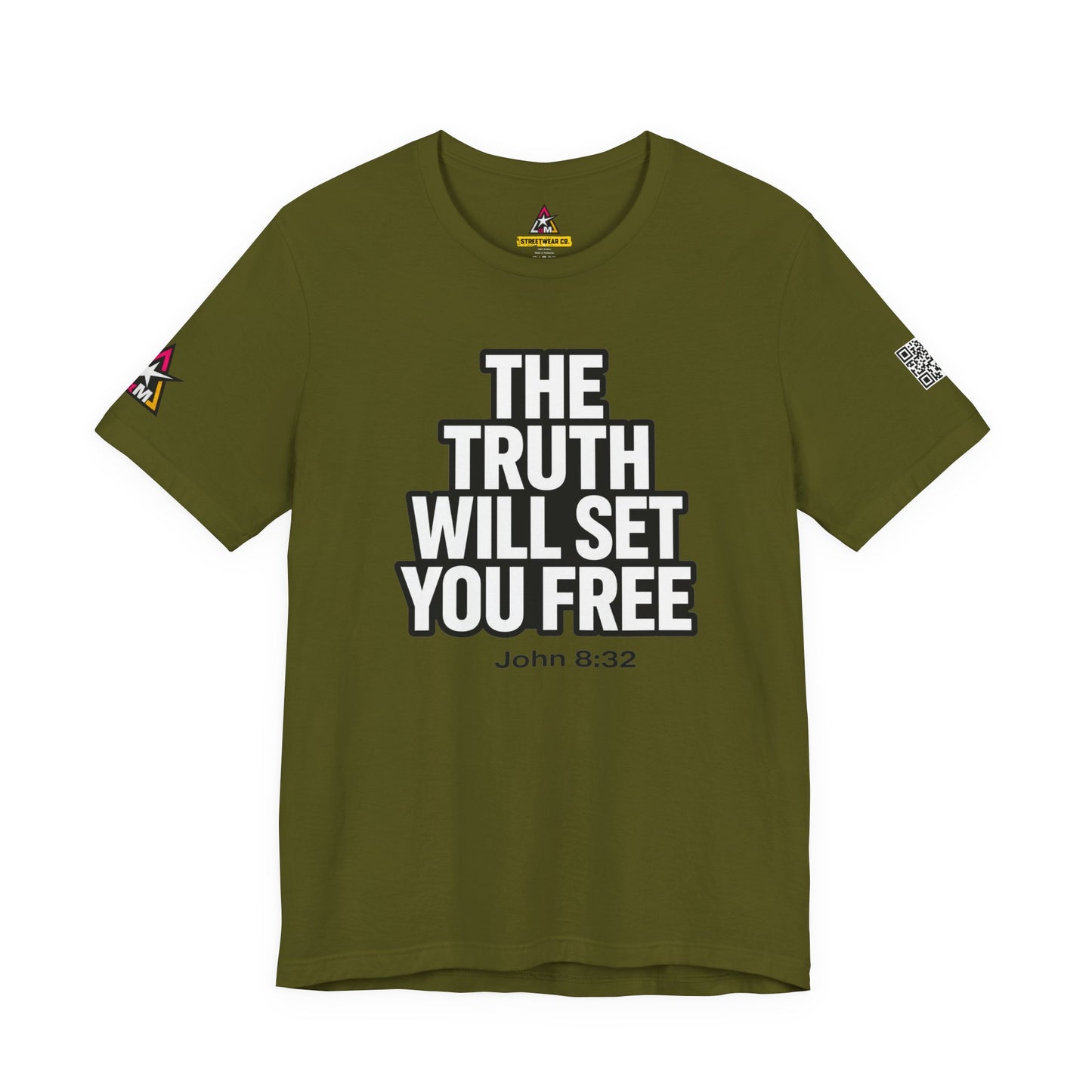 The Truth Will Set You Free Graphic T-Shirt | John 8:32 Bible Verse Tee | Christian Streetwear