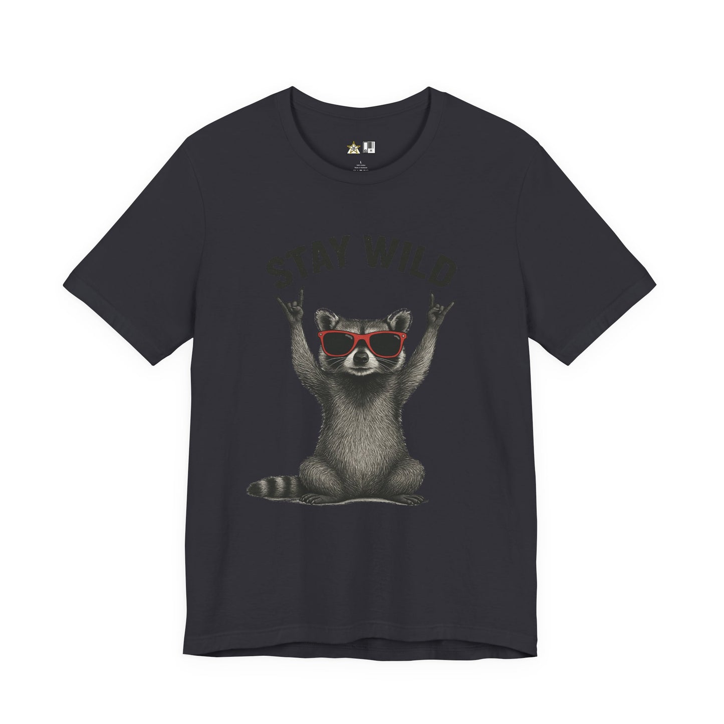 Stay Wild Raccoon Tee – Unisex Streetwear Graphic Tee