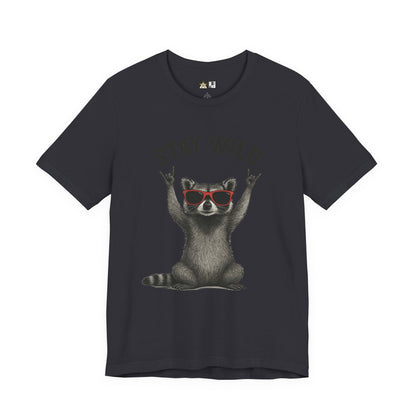 Stay Wild Raccoon Tee – Unisex Streetwear Graphic Tee