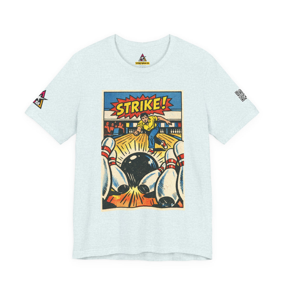 Strike Graphic T-Shirt | Bowling Streetwear Tee | Retro Bowling Shirt  STRIKE.