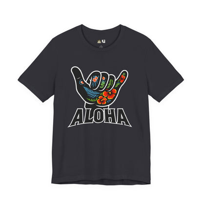 Aloha Shaka Floral Vibe – Unisex Streetwear Graphic Tee