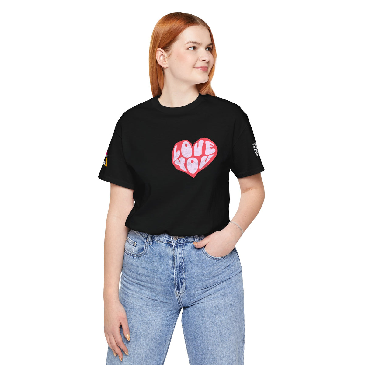 Love You Graphic T-Shirt | Heart Graphic Tee | Cute Retro Streetwear Shirt