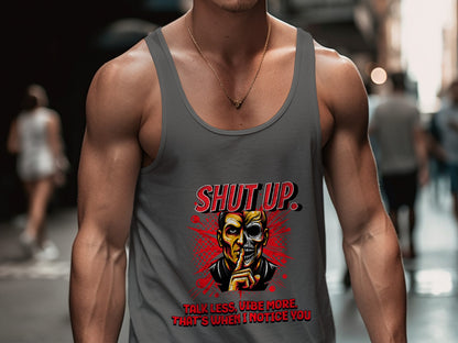 Shut Up and Talk Less Vibe More Graphic Tank Top product