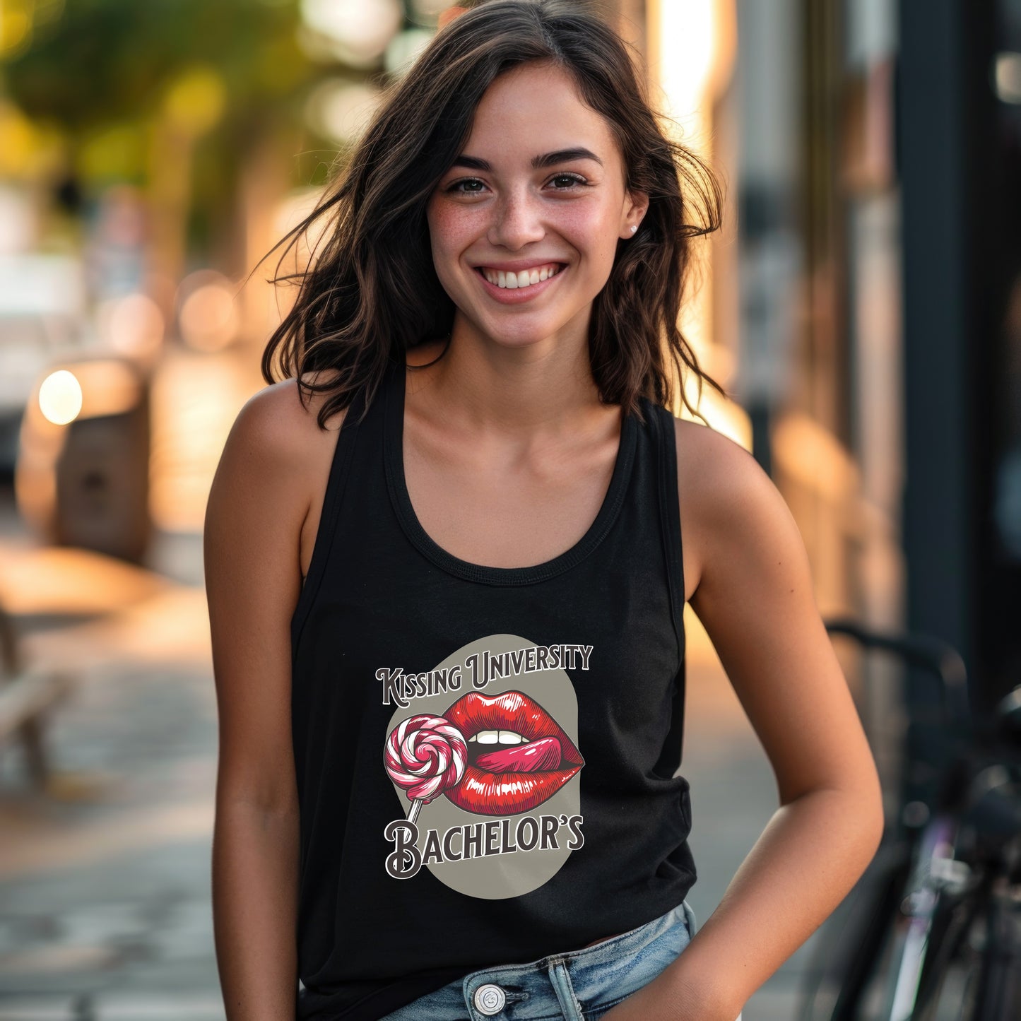 Kissing University Bachelor's Graphic Tank Top product