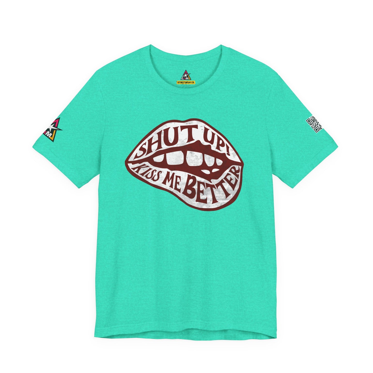 SHUT UP KISS ME BETTER Graphic T-Shirt | Flirty Lips Tee | Bold Romantic Streetwear Shirt | Unisex Graphic Tee
