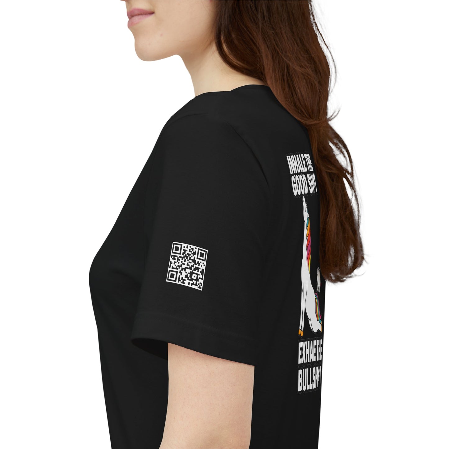 Inhale the Good Shit, Exhale the Bullshit – Funny Unicorn Graphic Tee