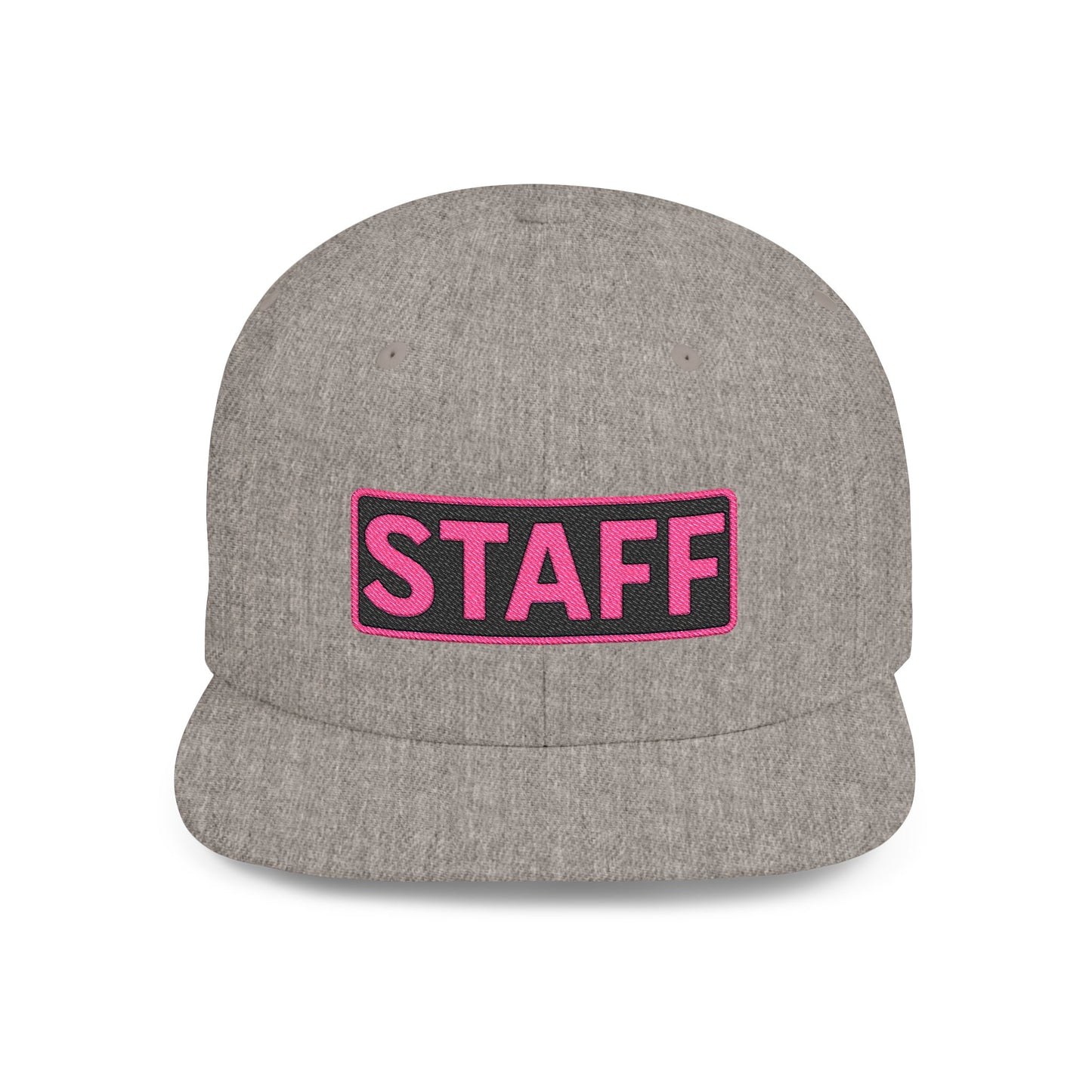 STAFF Embroidered Snapback Hat | Funny Event Crew Cap | Minimalist Streetwear Hat | Festival & Team Uniform Cap