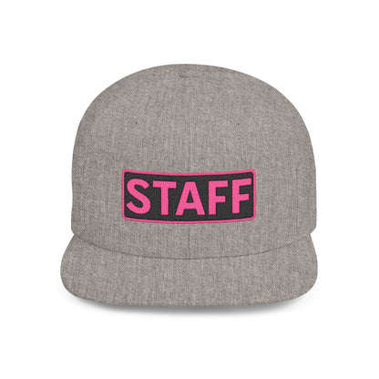 STAFF Embroidered Snapback Hat | Funny Event Crew Cap | Minimalist Streetwear Hat | Festival & Team Uniform Cap