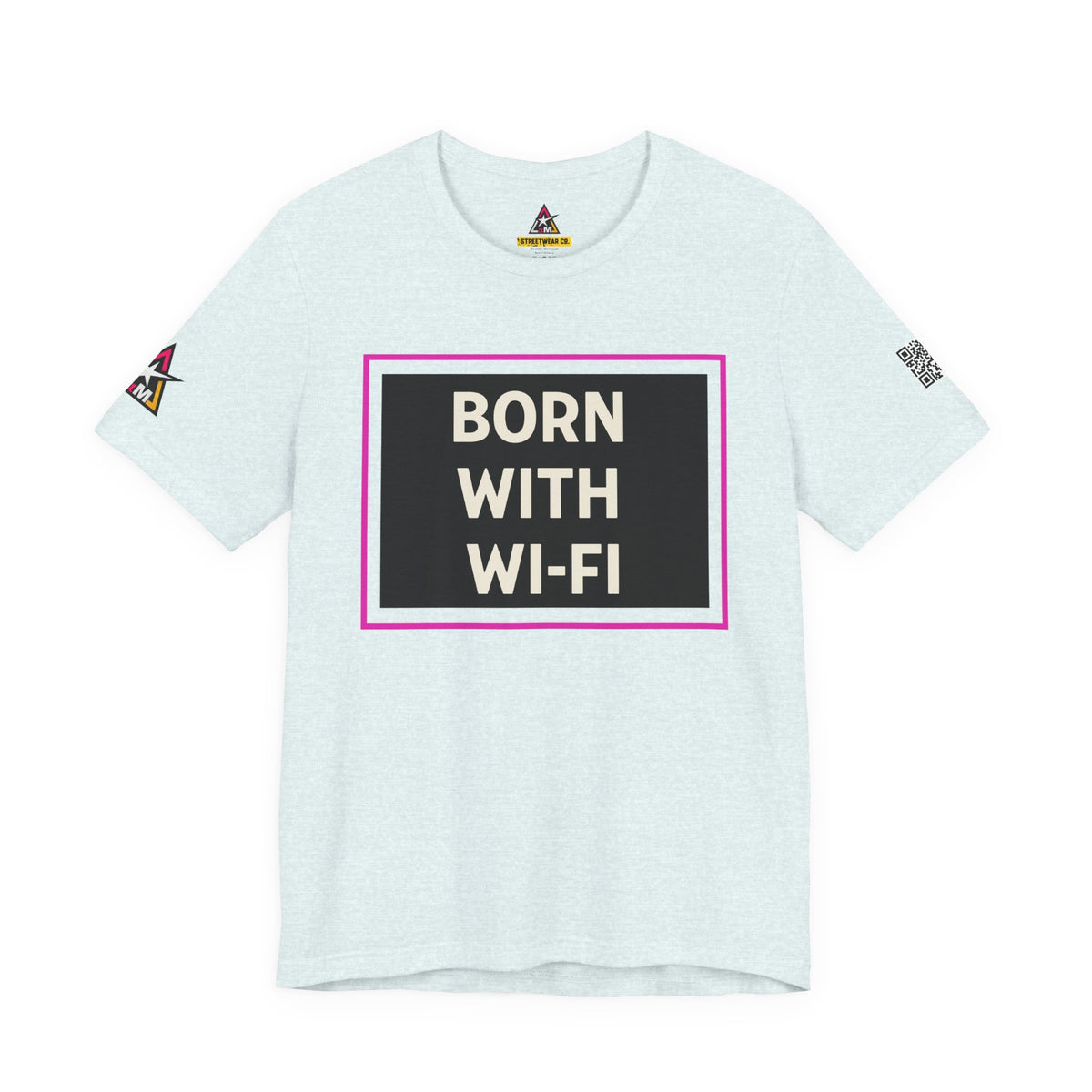 BORN WITH WI-FI | Funny Millennial Graphic Tee | Tech Humor Streetwear