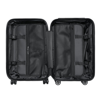 AlphaMens Streetwear Logo Carry-On Suitcase | Hard Shell Spinner Luggage | Travel Cabin Suitcase