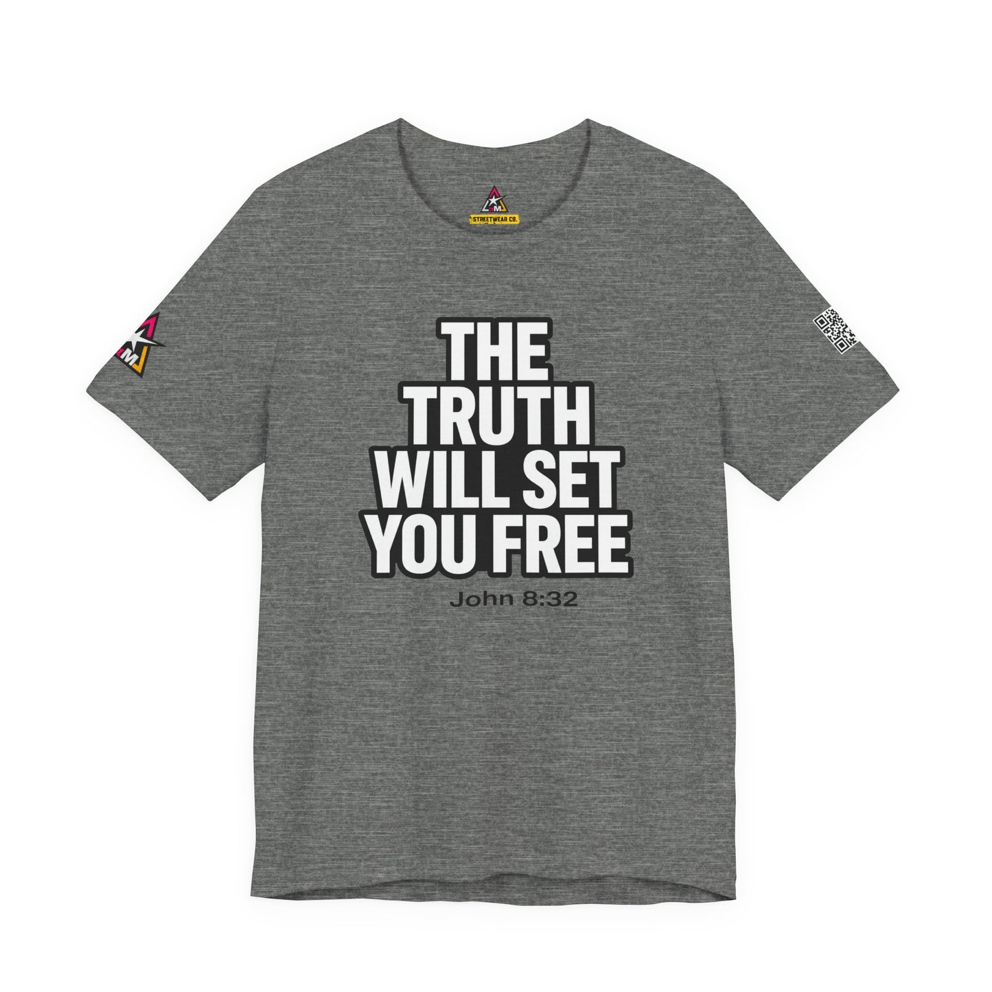 The Truth Will Set You Free Graphic T-Shirt | John 8:32 Christian Tee | Faith Streetwear Shirt