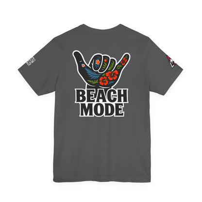 Beach Mode Graphic T-Shirt | Shaka Hand Tropical Tee | Summer Streetwear