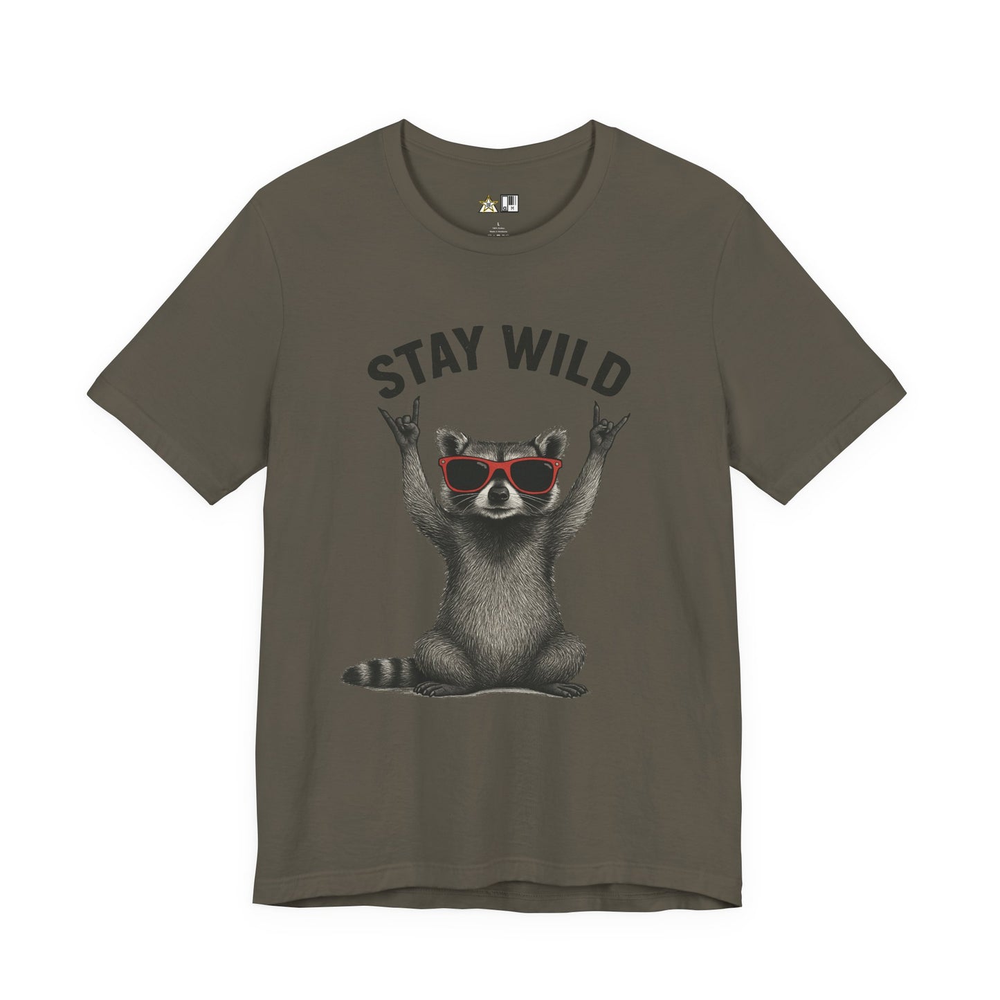 Stay Wild Raccoon Tee – Unisex Streetwear Graphic Tee