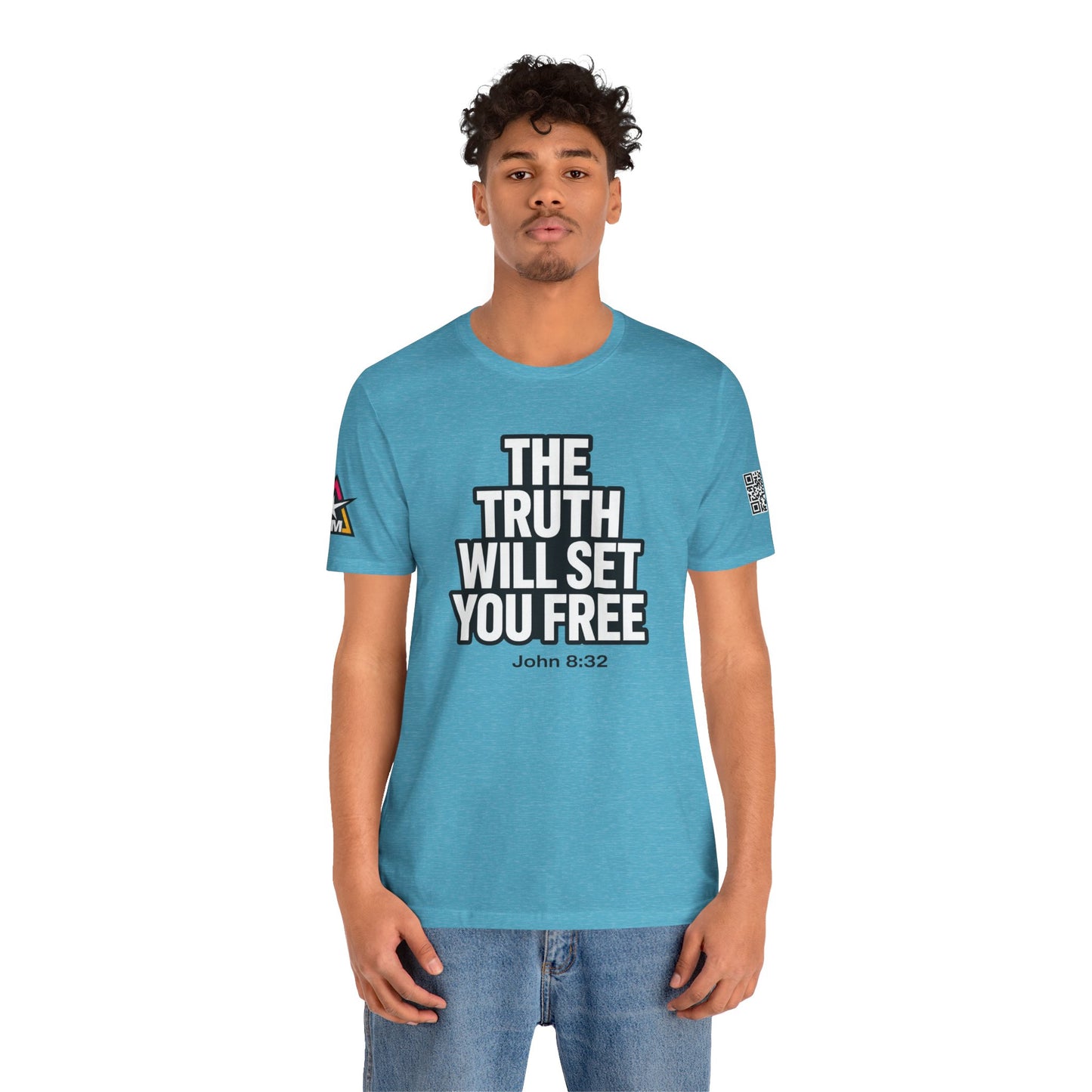 The Truth Will Set You Free Graphic T-Shirt | John 8:32 Christian Tee | Faith Streetwear Shirt