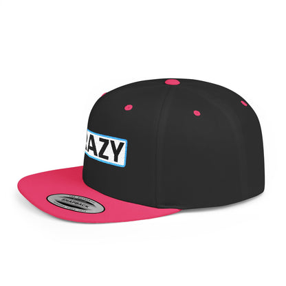 CRAZY Embroidered Snapback Hat | Funny Statement Cap | Bold Streetwear Flat Bill | Conversation Starter Gift