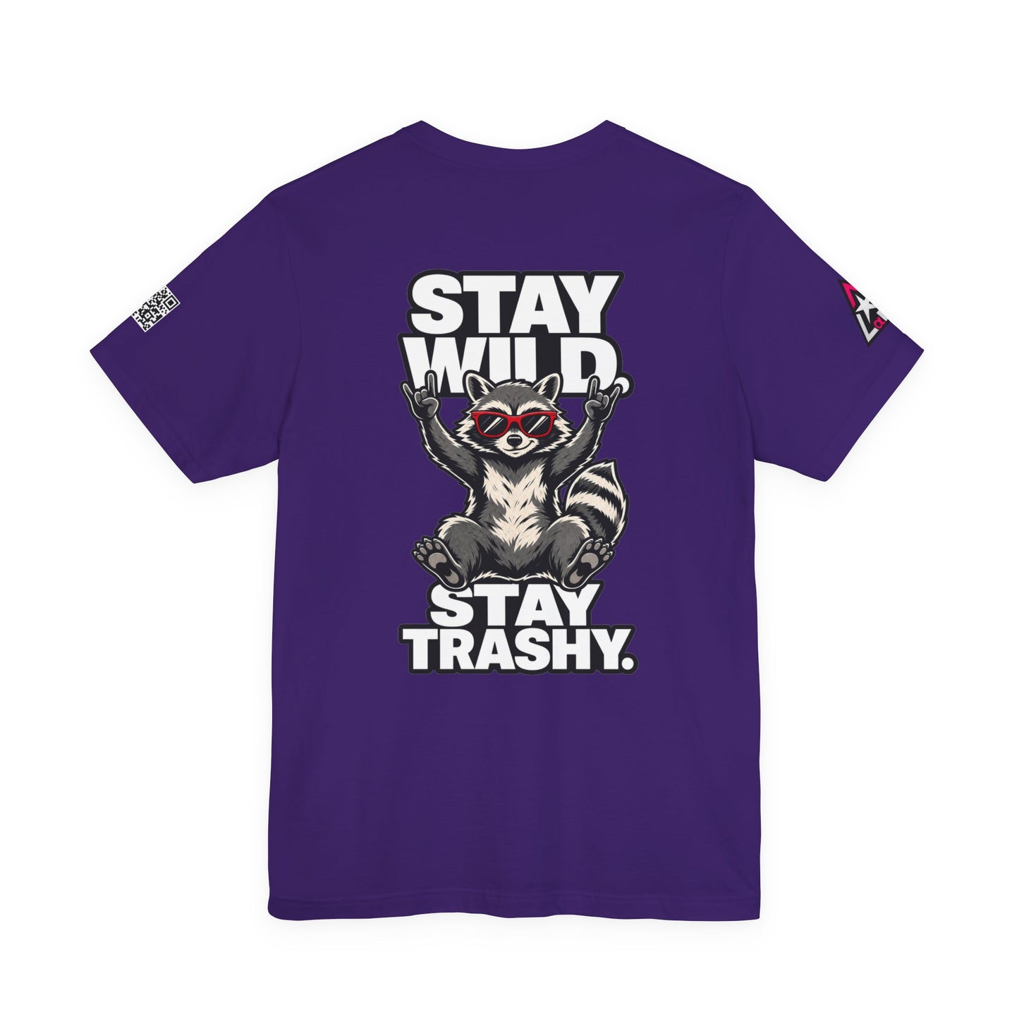 Stay Wild, Stay Trashy – Funny Raccoon Graphic Tee