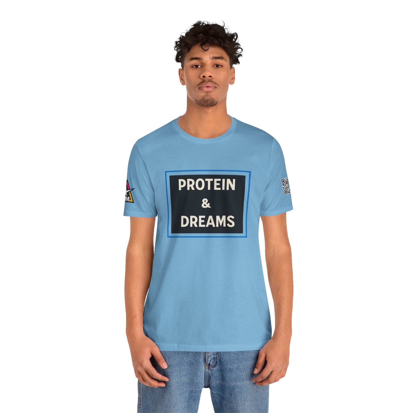 Protein & Dreams Graphic T-Shirt | Fitness Streetwear Tee | Gym Lifestyle Shirt