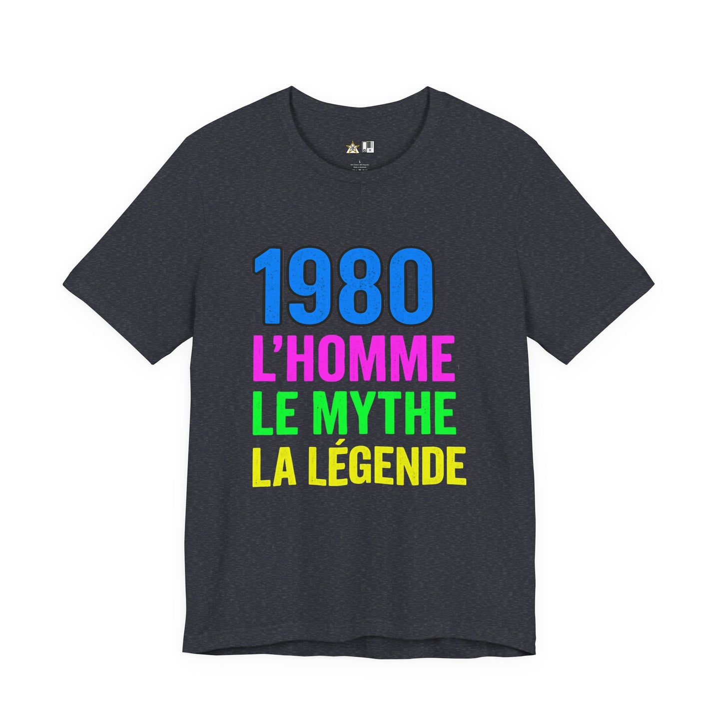 Born a Legend Since 1980 (editable French)– Unisex Streetwear Graphic Tee
