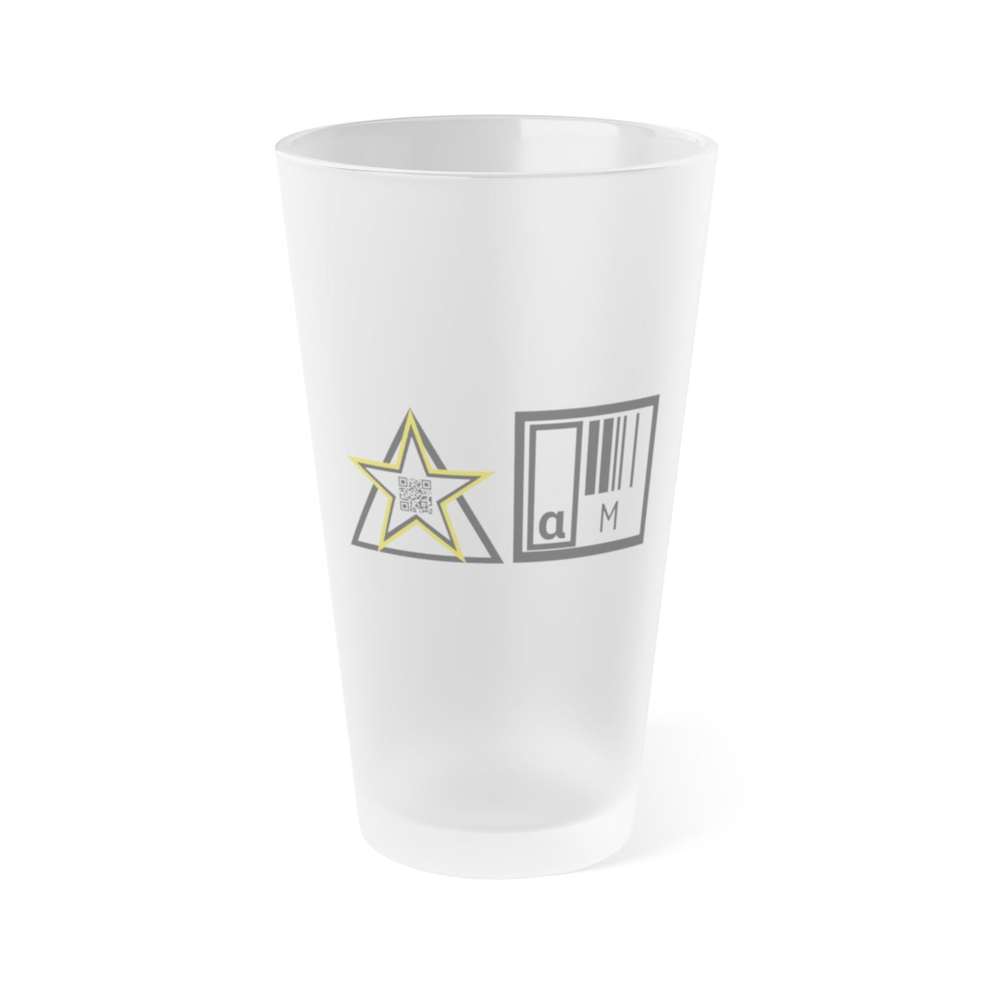 FROSTED PINT GLASS – POUR STRONG. SIP SHARP.