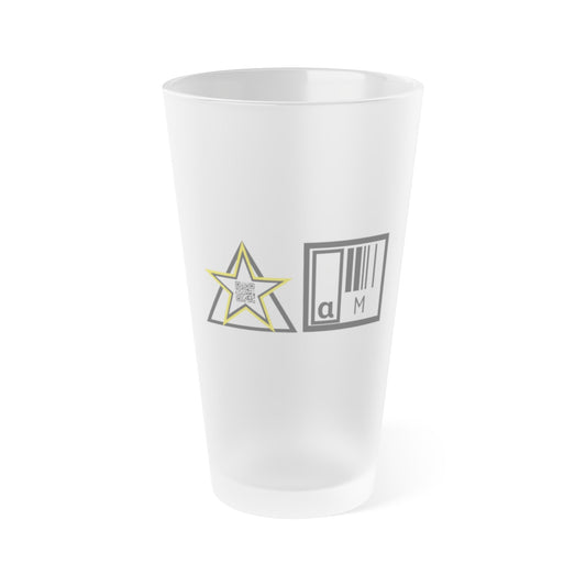 FROSTED PINT GLASS – POUR STRONG. SIP SHARP.