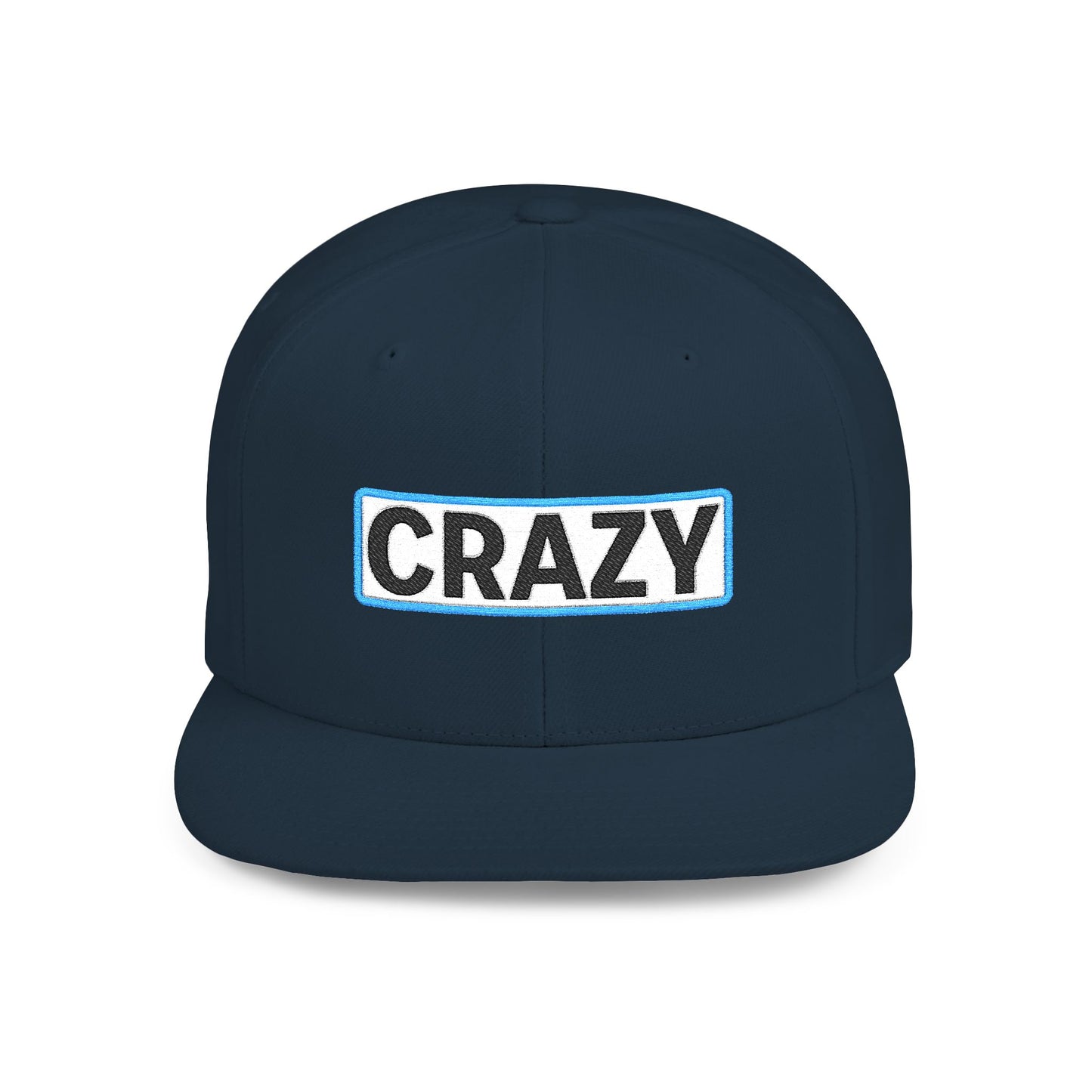 CRAZY Embroidered Snapback Hat | Funny Statement Cap | Bold Streetwear Flat Bill | Conversation Starter Gift