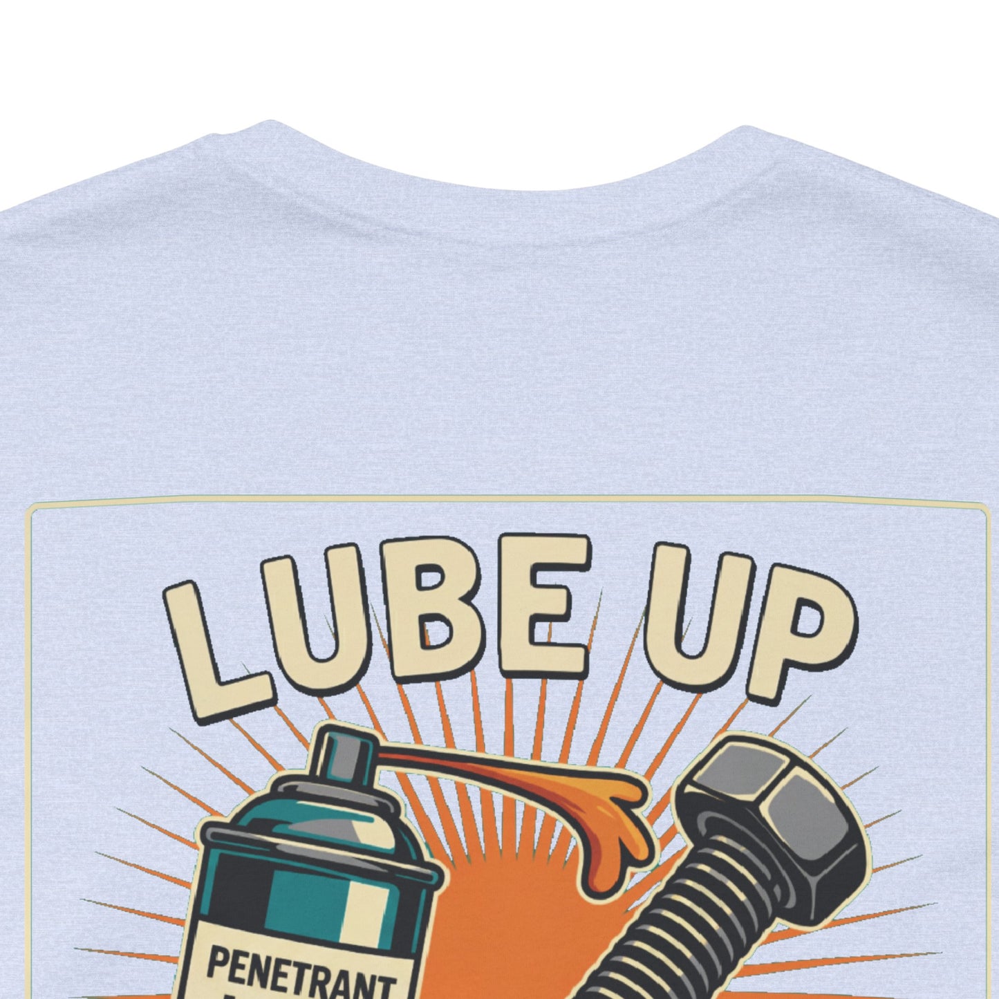 LUBE UP BEFORE SCREWING Graphic T-Shirt | Funny Mechanic Tee | Dirty Garage Humor Shirt | Vintage Automotive Tee