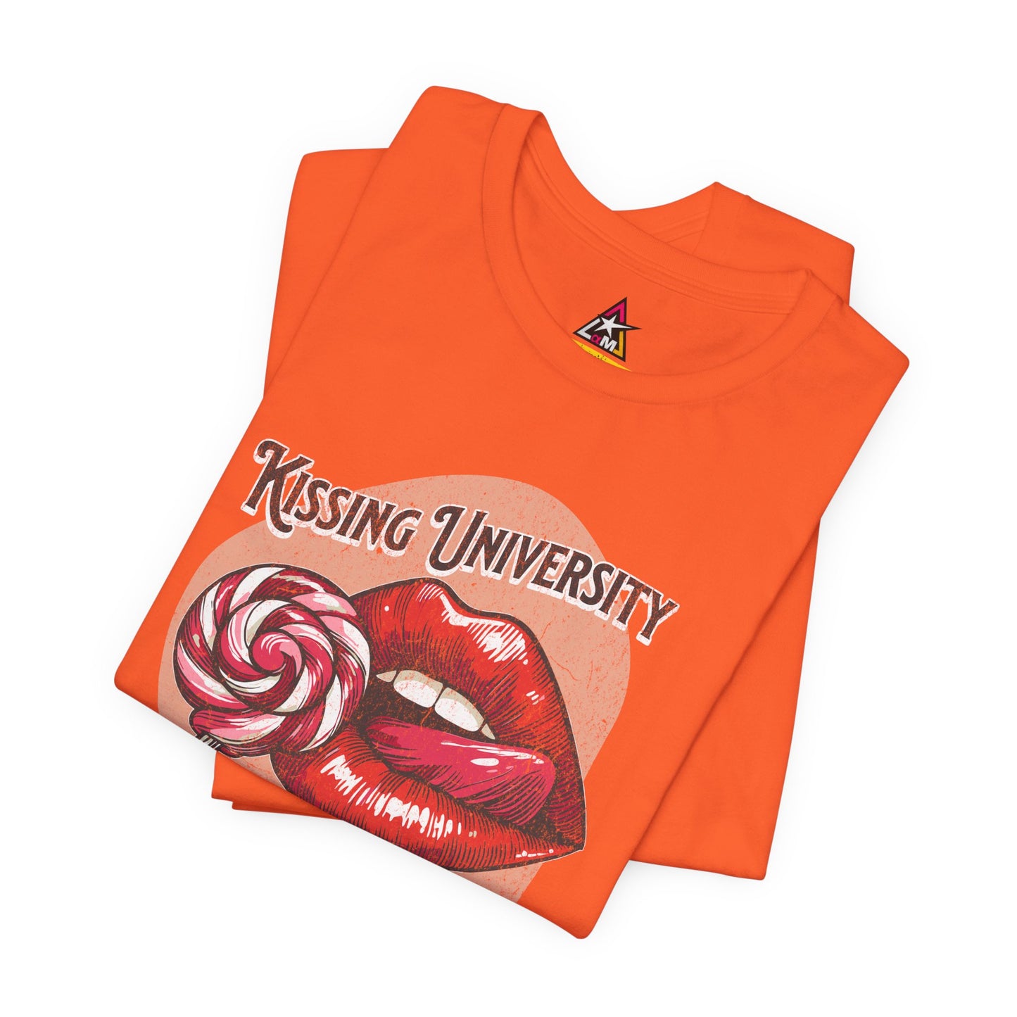 Kissing University Graphic T-Shirt | Sweetest Temptation Tee | Flirty Retro Streetwear Shirt