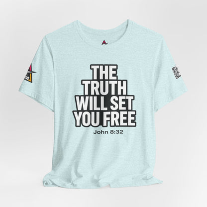 The Truth Will Set You Free Graphic T-Shirt | John 8:32 Bible Verse Tee | Christian Streetwear