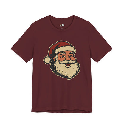 Classic Santa Smile – Vintage Unisex Christmas Graphic T-Shirt
