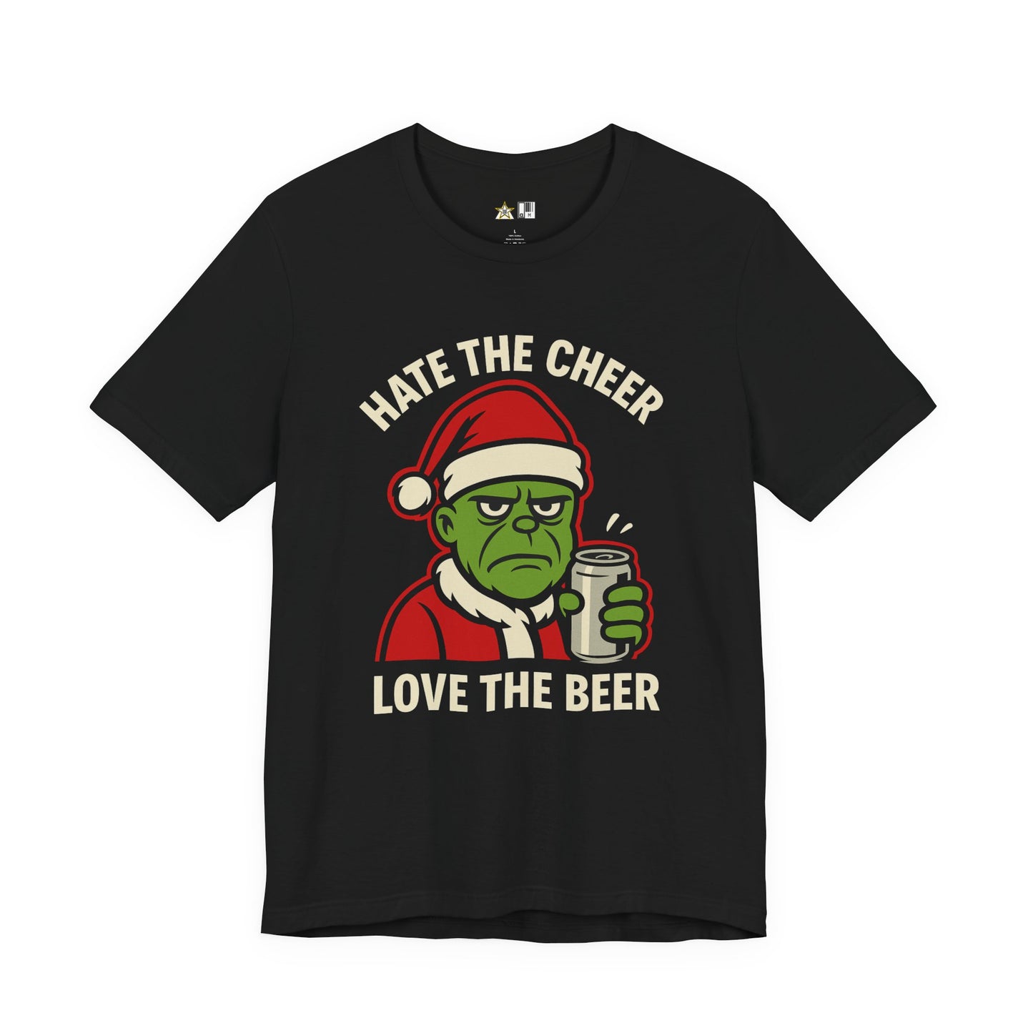 Hate the Cheer Love the Beer – Unisex Bold Holiday Graphic Tee