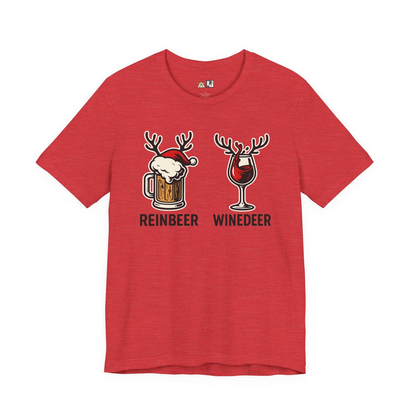 Reinbeer vs Winedeer – Unisex Bold Holiday Graphic Tee