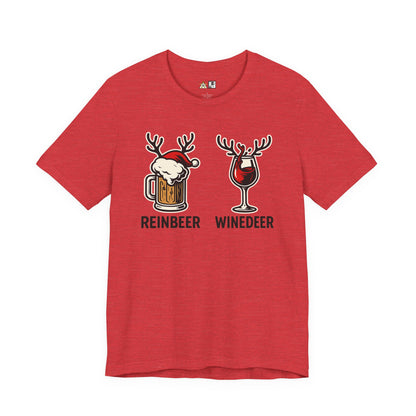 Reinbeer vs Winedeer – Unisex Bold Holiday Graphic Tee