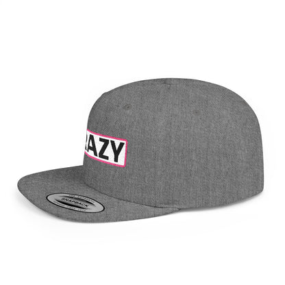 CRAZY Embroidered Snapback Hat | Funny Statement Cap | Bold Streetwear Flat Bill | Conversation Starter Gift