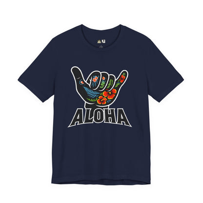Aloha Shaka Floral Vibe – Unisex Streetwear Graphic Tee