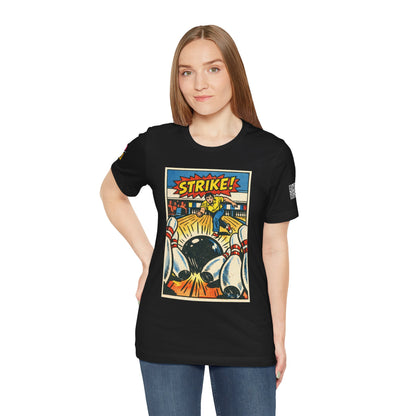 Strike Graphic T-Shirt | Bowling Streetwear Tee | Retro Bowling Shirt  STRIKE.