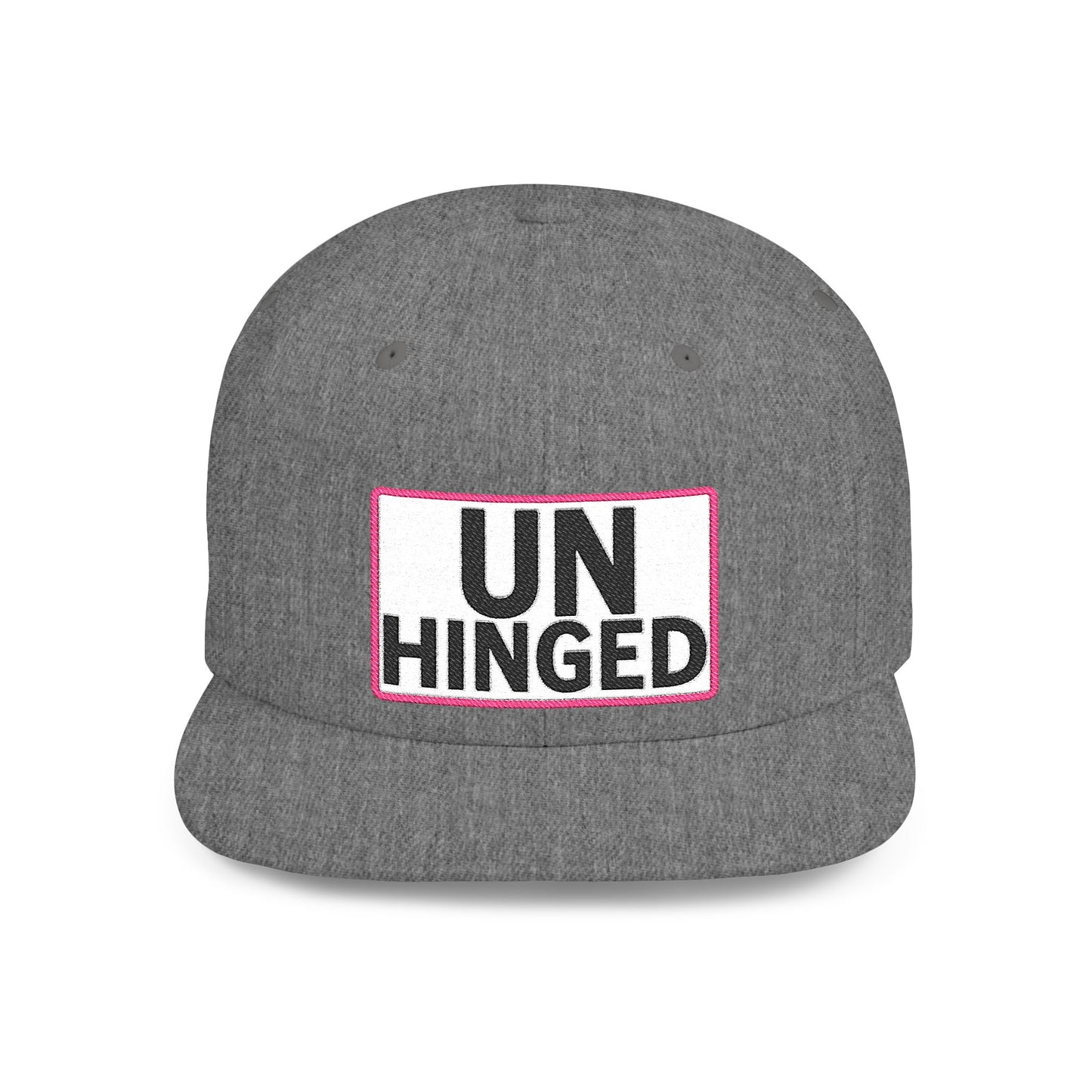 UNHINGED Embroidered Snapback Hat | Funny Statement Cap | Bold Streetwear Flat Bill | Dark Humor Gift