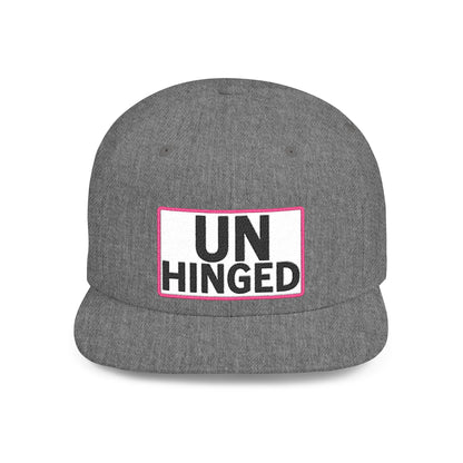 UNHINGED Embroidered Snapback Hat | Funny Statement Cap | Bold Streetwear Flat Bill | Dark Humor Gift