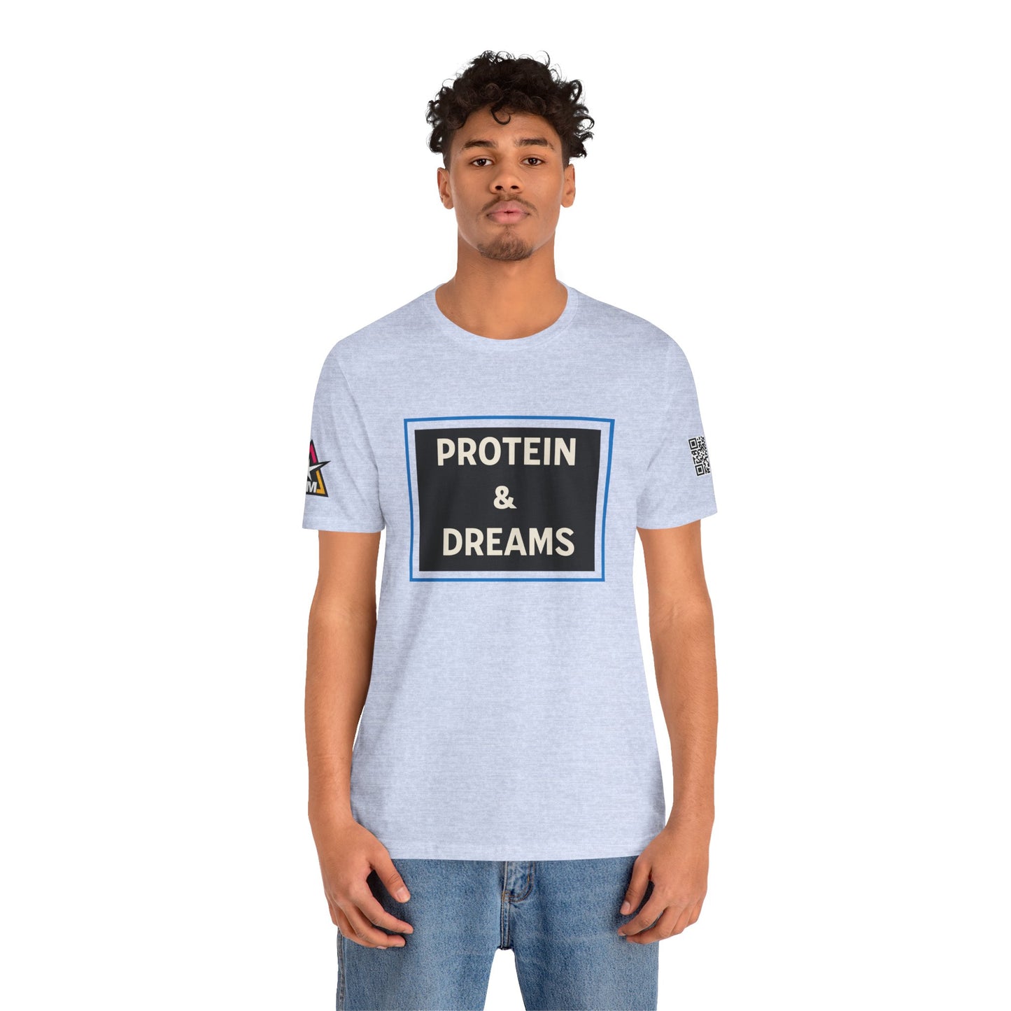 Protein & Dreams Graphic T-Shirt | Fitness Streetwear Tee | Gym Lifestyle Shirt