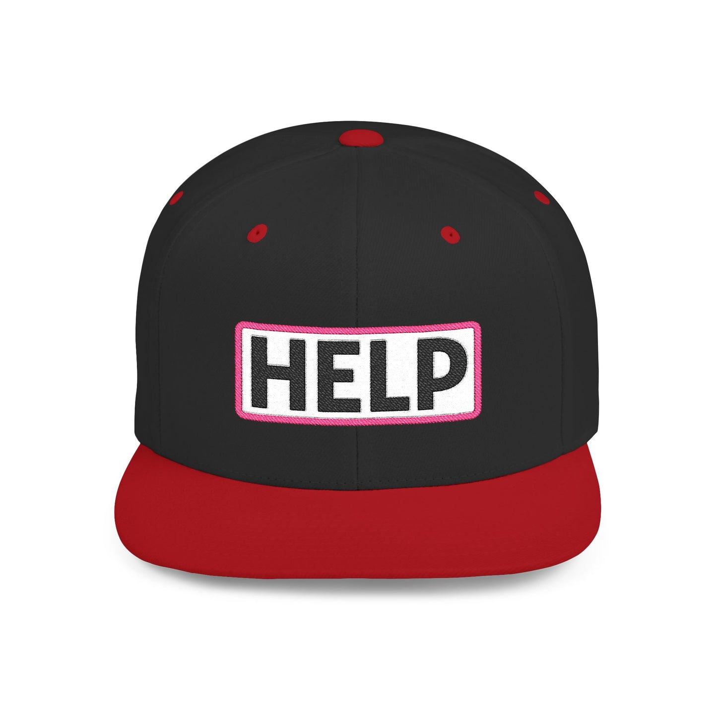 HELP Embroidered Snapback Hat | Funny Trucker Cap | Sarcastic Streetwear Hat | Festival & Everyday Cap Gift