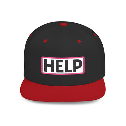 HELP Embroidered Snapback Hat | Funny Trucker Cap | Sarcastic Streetwear Hat | Festival & Everyday Cap Gift