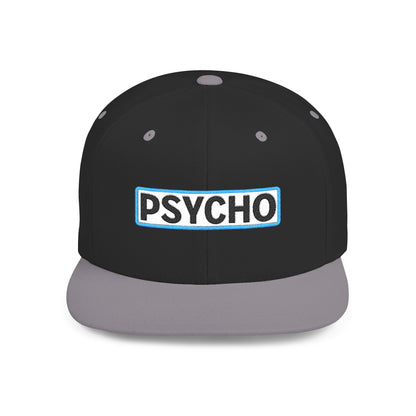 PSYCHO Embroidered Snapback Hat | Funny Statement Cap | Bold Streetwear Flat Bill | Conversation Starter Gift