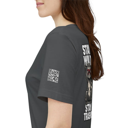Stay Wild, Stay Trashy – Funny Raccoon Graphic Tee
