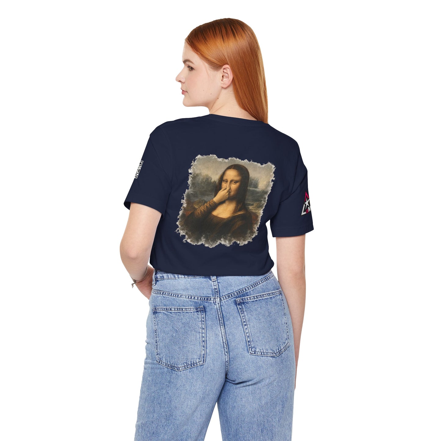 Something Smells Like Bullshit Graphic T-Shirt | Mona Lisa Parody Tee